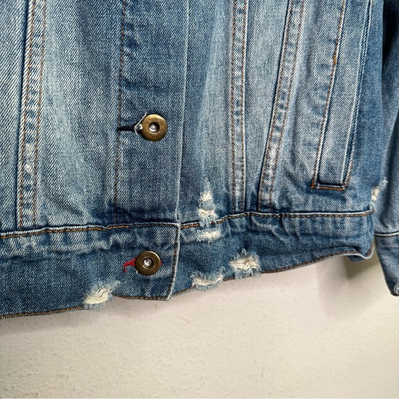 LeShop distressed denim jacket - Picture 6 of 8